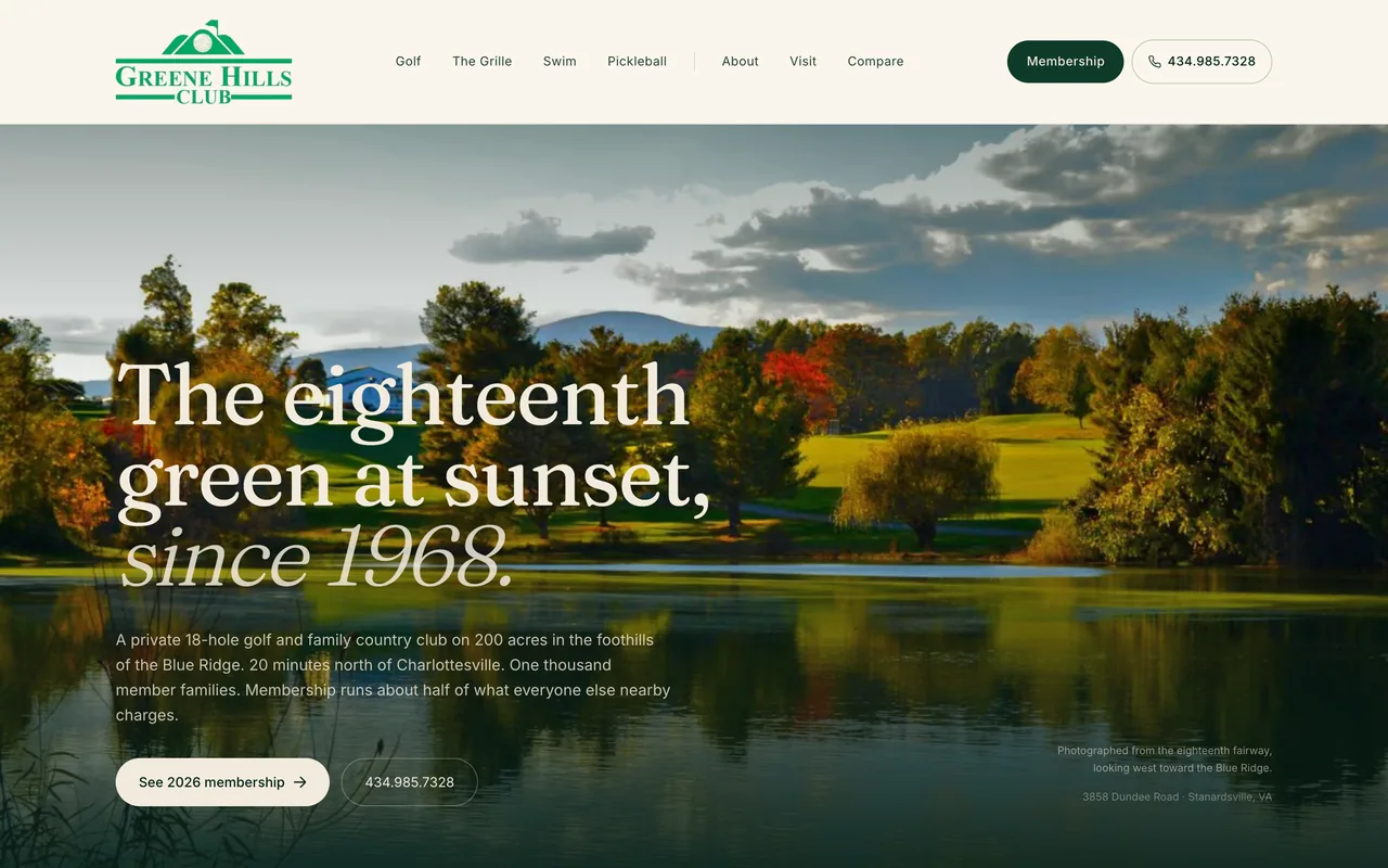 BRCG work: Greene Hills Club