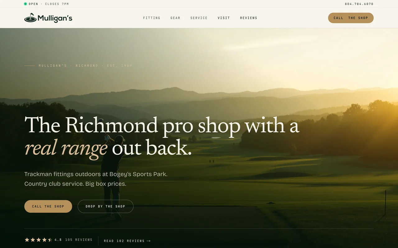 BRCG work: Mulligan's Golf Shop